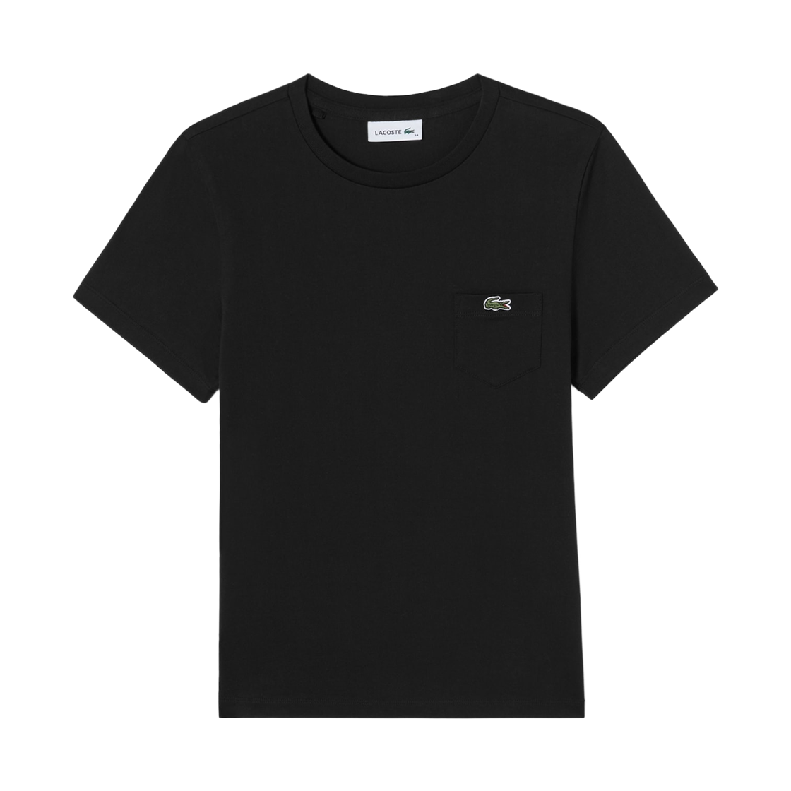 (W) 라코스테 베이직 포켓 숏슬리브 티셔츠 블랙((W) Lacoste Basic Pocket Short Sleeve T-Shirt Black)