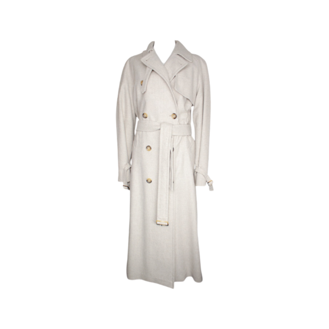 IT2MIUHVDKT3 Max Mara Oatmeal Alpaca Blend Trench Coat 55