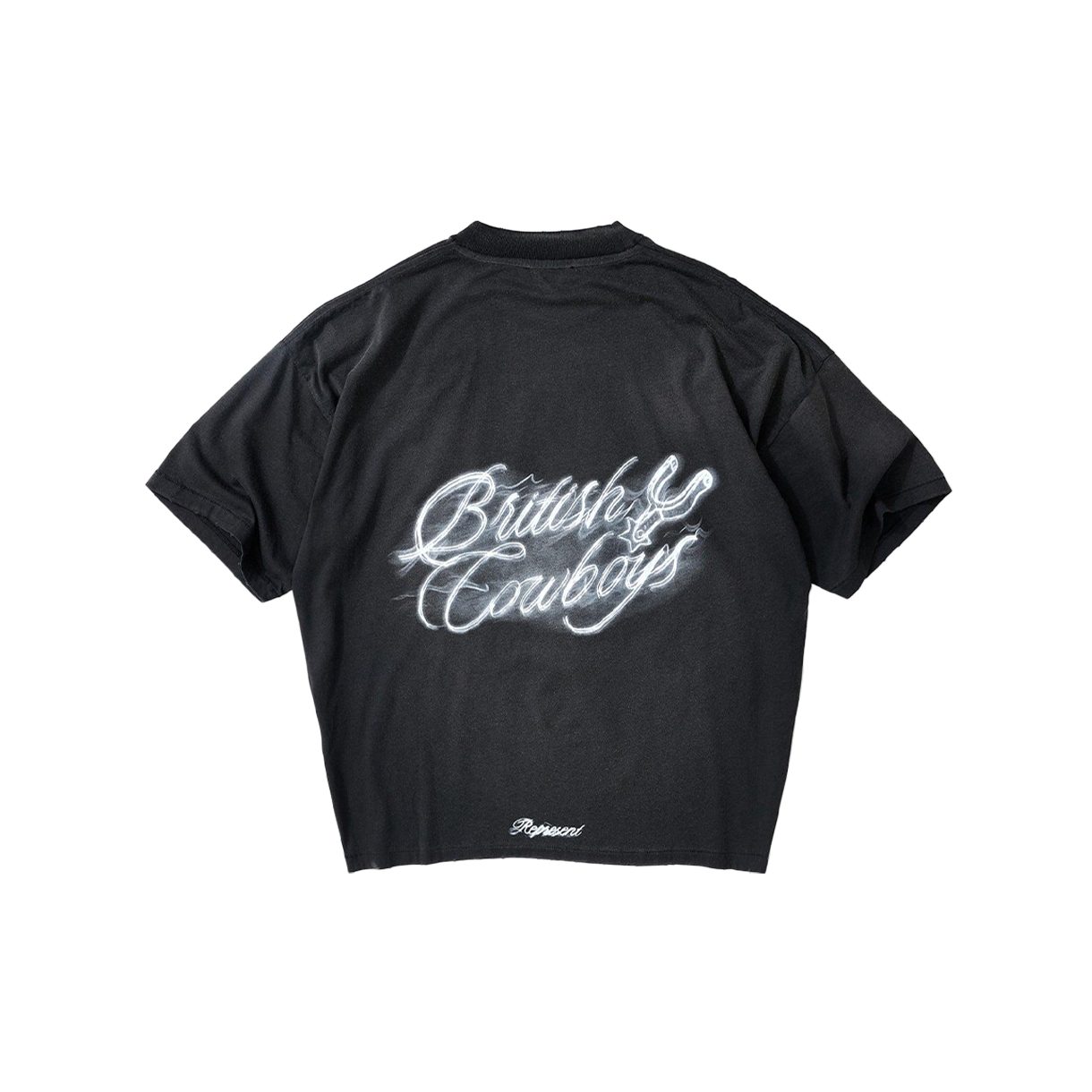 리프레젠트 브리티시 카우보이스 티셔츠 스테인드 블랙 - 26SS(Represent British Cowboys T-Shirt Stained Black - 26SS) - 2