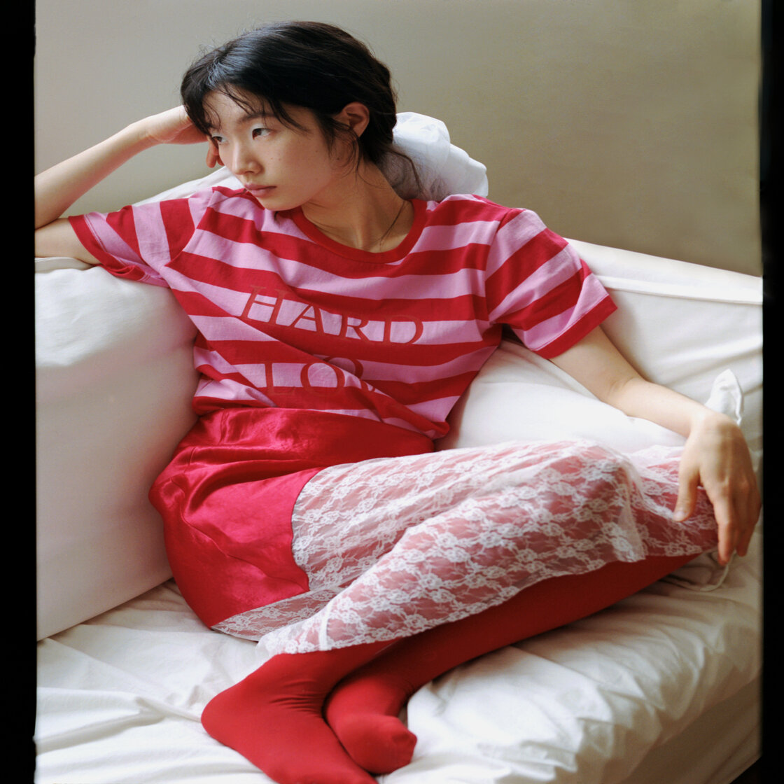 포샤 하드 투 러브 티셔츠 레드(Posha Hard To Love T Shirt Rd) - 2
