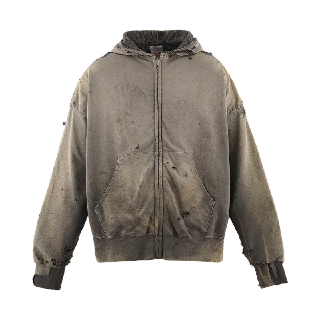 MK8-0000-061 Saint Mxxxxxx Double Face Zip Hoodie Charcoal - 26SS