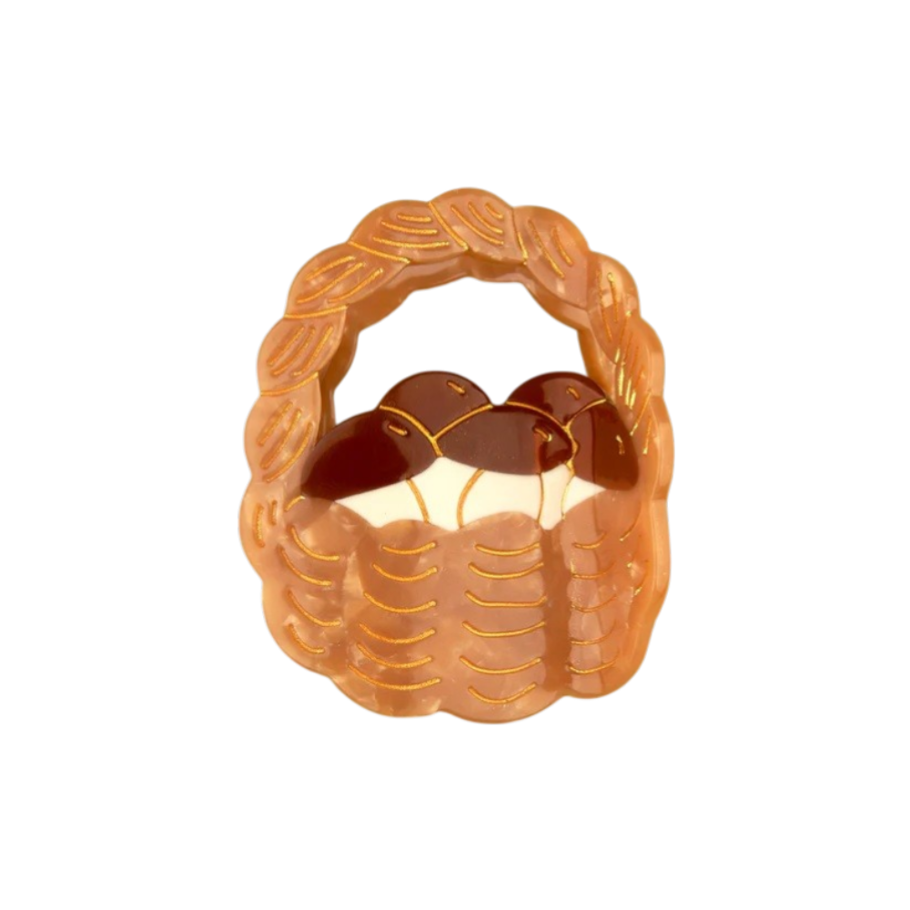 쿠쿠수제뜨 버섯바구니 헤어집게핀(Coucou Suzette Mushroom Basket Hair Claw)