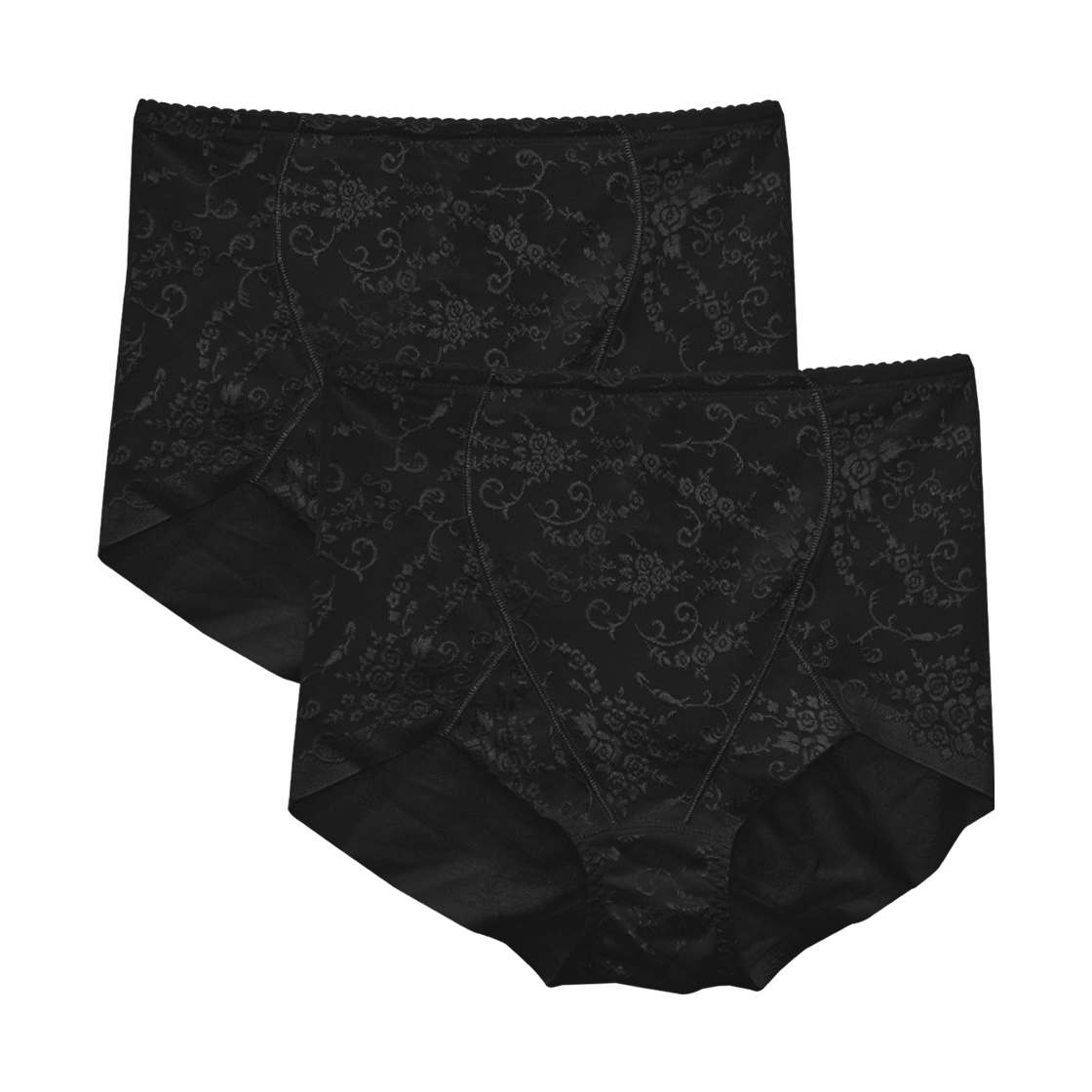 (W) 에이원 누디 노라인 삼각 커버업 거들 330 2팩 블랙((W) AONE Nudi No-line Triangle Cover-up Girdle 330 2Pack Black) - 1