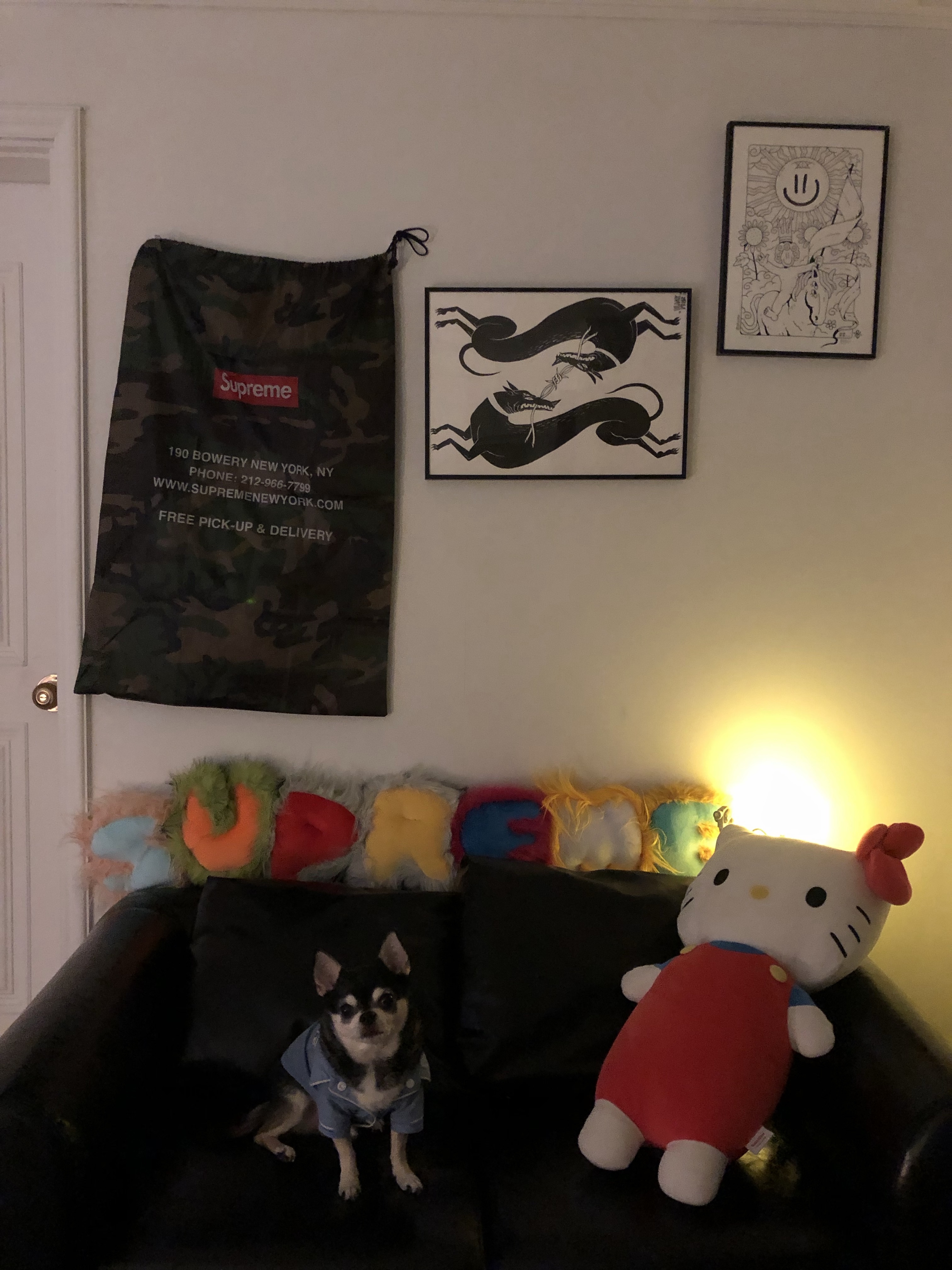 Supreme Faux Fur Pillow Multicolor - 26SS 착용 스타일 - 2