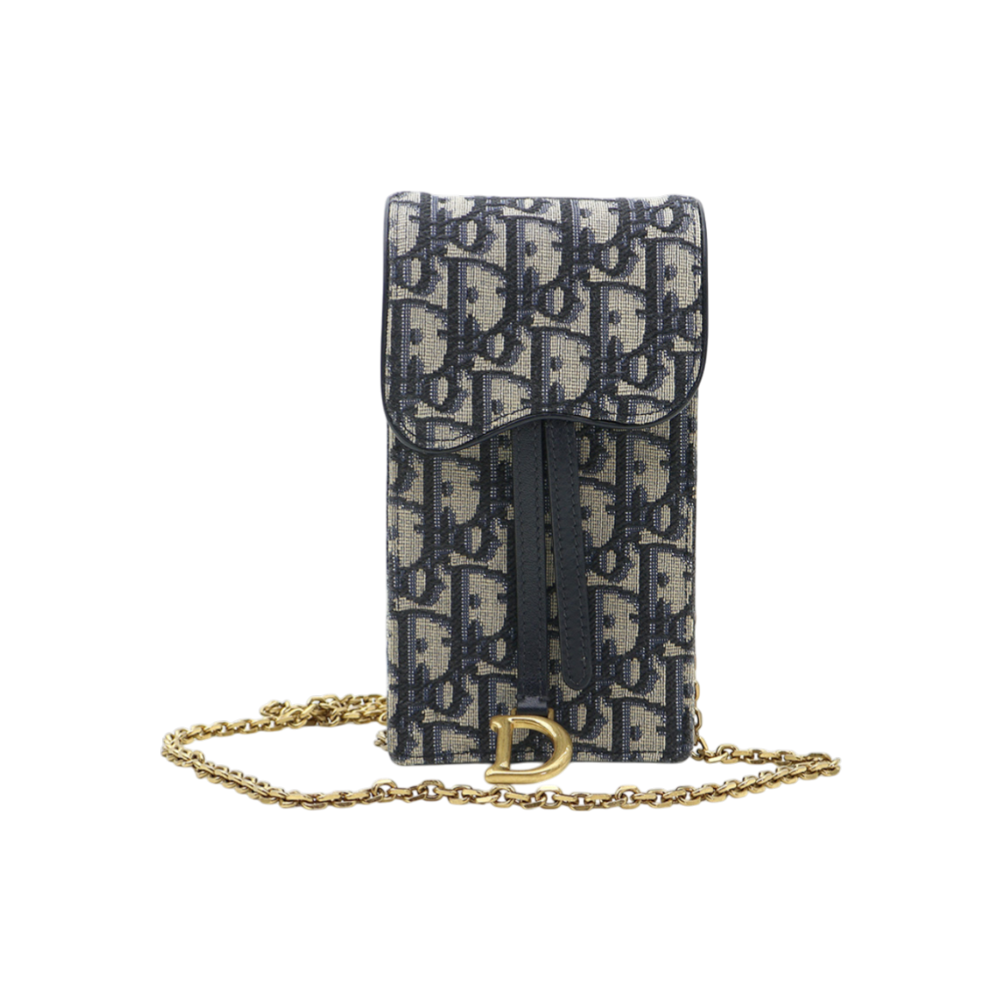 디올 S5641CTZQ_M928 블루 오블리크 자가드 새들 버티컬 파우치 크로스백(Dior Blue Oblique Jacquard Saddle Vertical Pouch Crossbody Bag) - 1