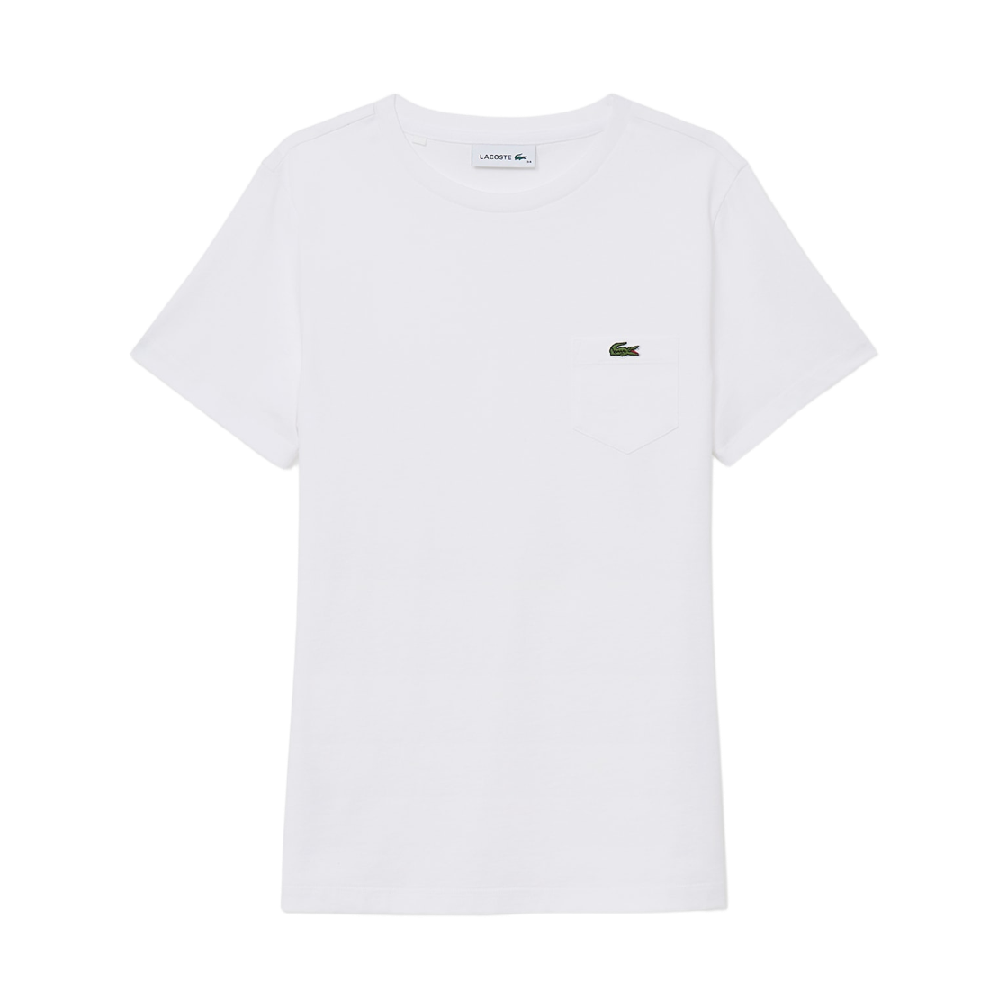 (W) 라코스테 베이직 포켓 숏슬리브 티셔츠 오프 화이트((W) Lacoste Basic Pocket Short Sleeve T-Shirt Off White) - 1