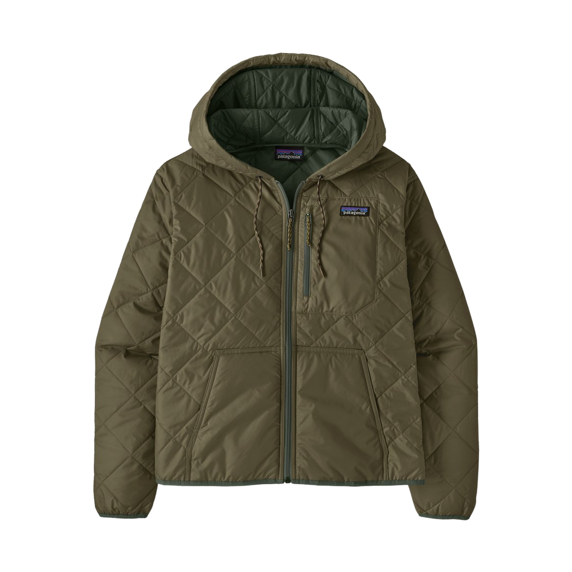 20696 (W) Patagonia Diamond Quilted Bomber Hoody Basin Green
