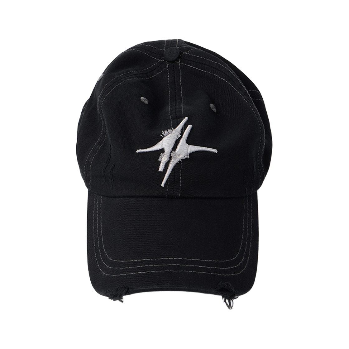이티씨이 디스트로이드 시그니처 로고 캡 블랙(ETCE Destroyed Signature Logo Cap Black)