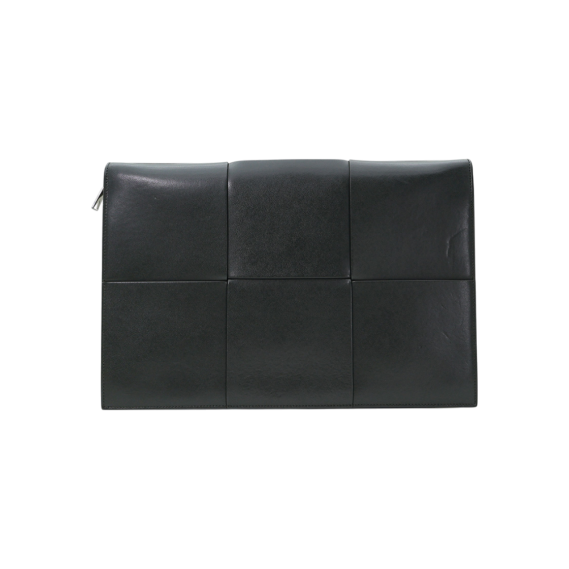ITQAP67GNKIT Bottega Veneta Black Intrecciato Woven Arco Document Case Clutch