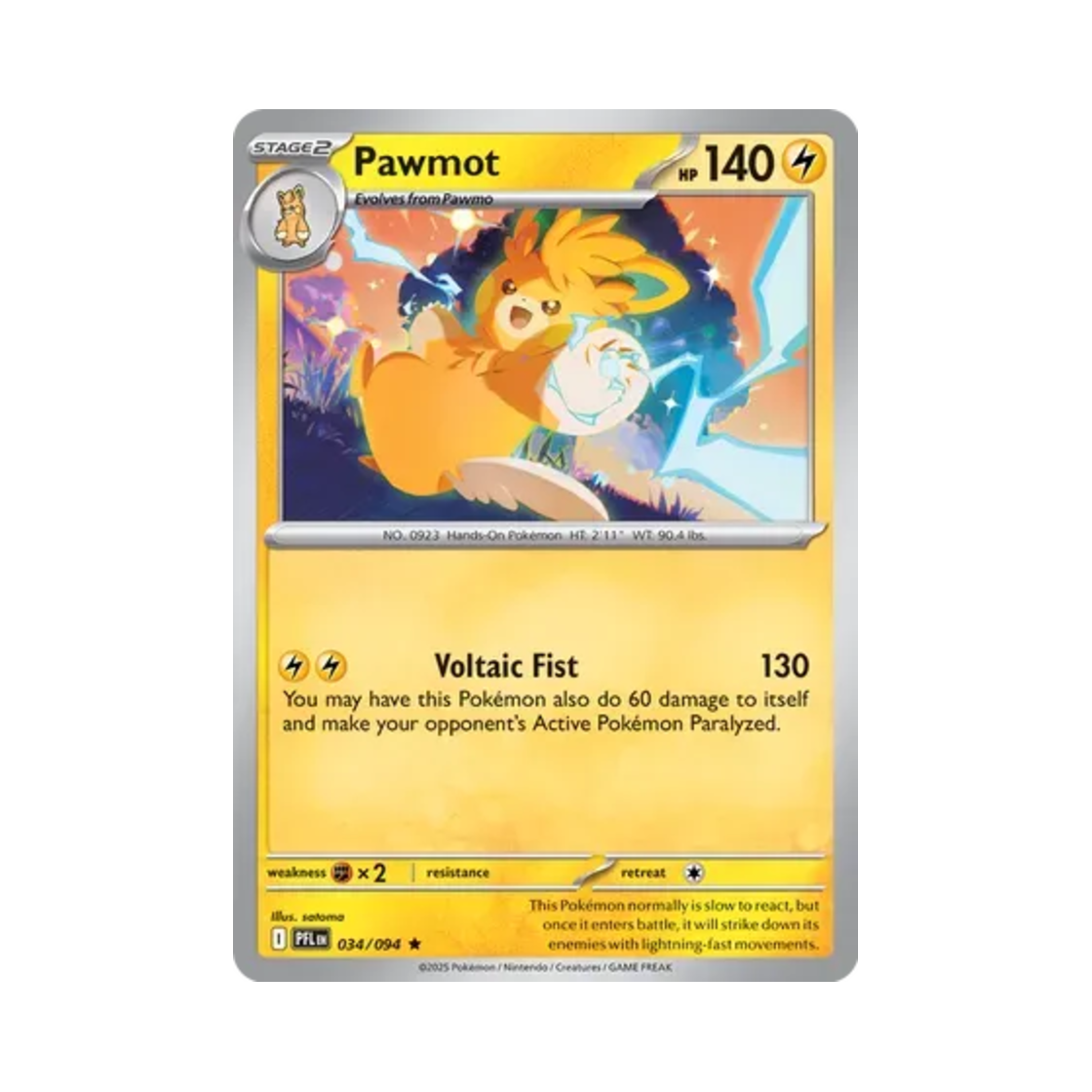 포켓몬 TCG 빠모트t R 판타스말 플레임즈 (영문판)(Pokemon TCG Pawmot R Phantasmal Flames (English Ver.)) - 1