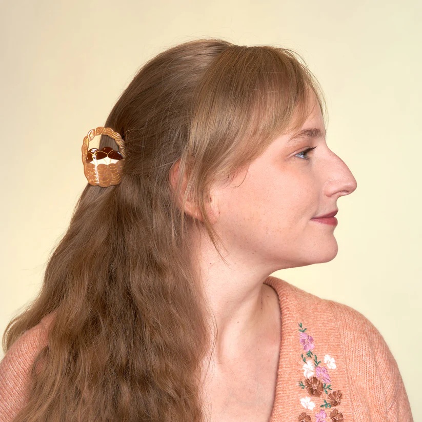 쿠쿠수제뜨 버섯바구니 헤어집게핀(Coucou Suzette Mushroom Basket Hair Claw) - 3