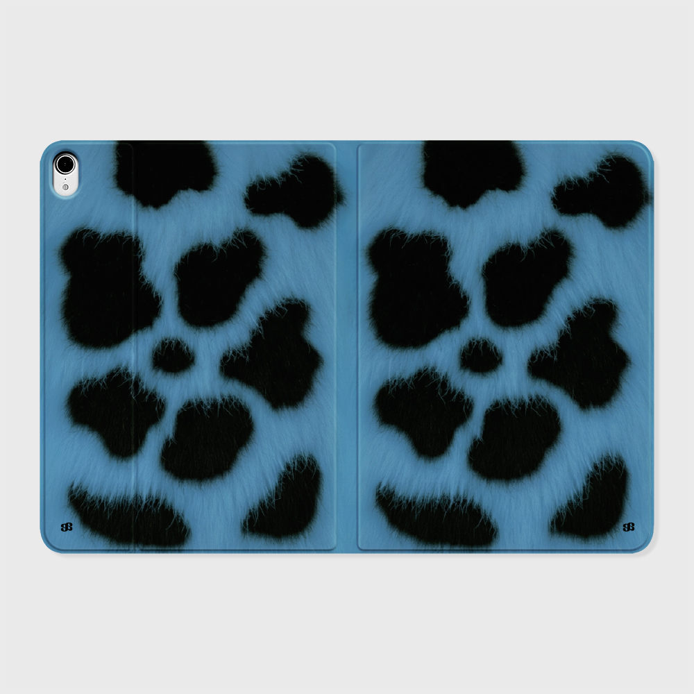 어프어프 플로라 퍼 블루 아이패드 커버 폴리오 케이스(earpearp Flora Fur Blue iPad Cover) - 3