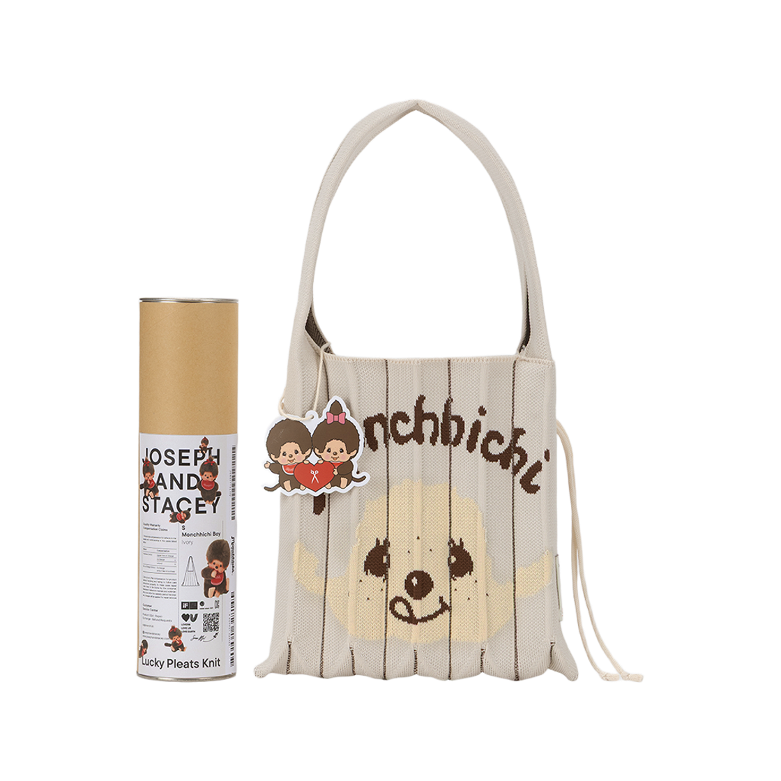 조셉앤스테이시 럭키 플리츠 니트 스몰 몬치치 보이 아이보리(JOSEPH&STACEY Lucky Pleats Knit S Monchhichi Boy Ivory)