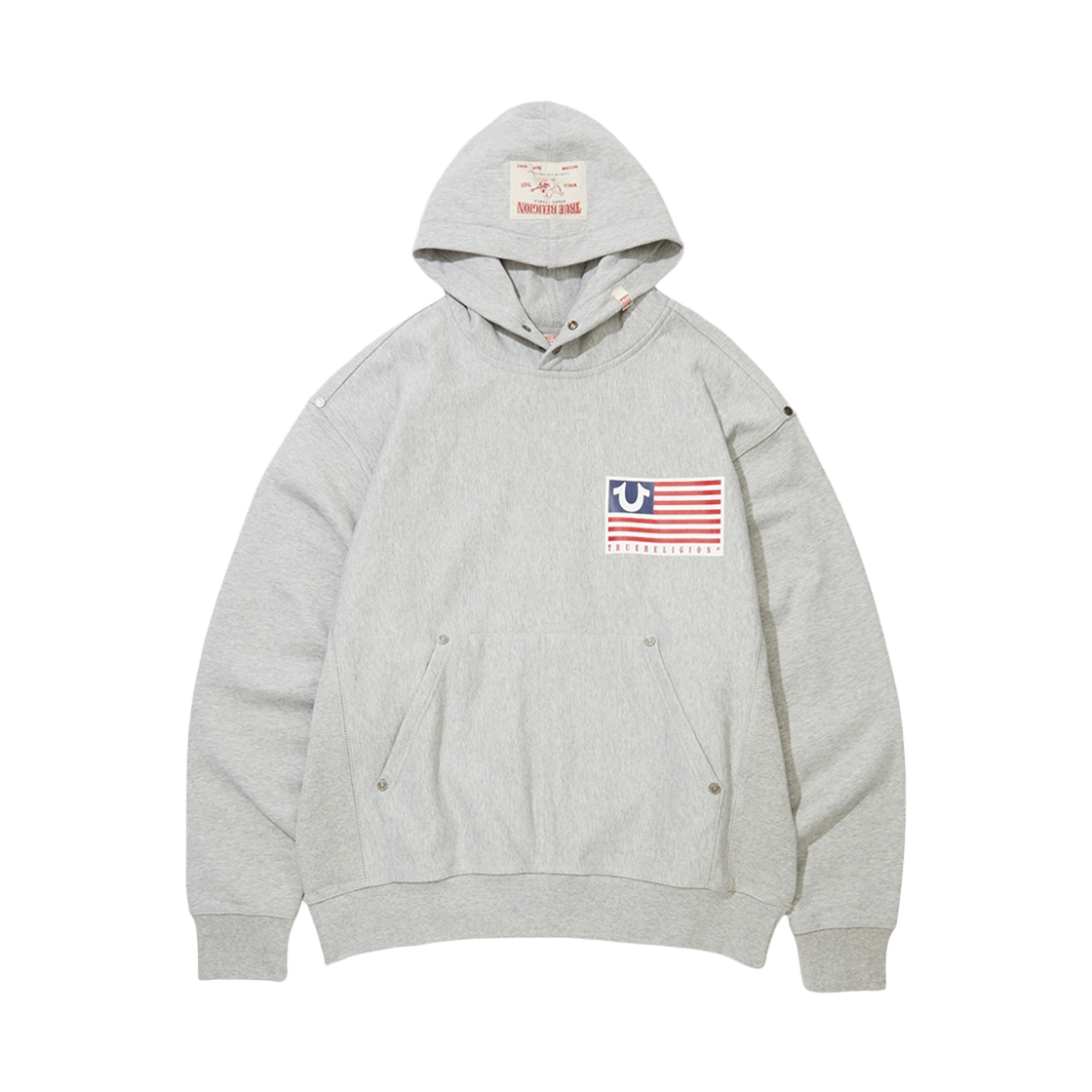 트루릴리젼 올드 글로리 후디_멜란지 그레이(True Religion Old Glory Hoodie_Melange Grey)