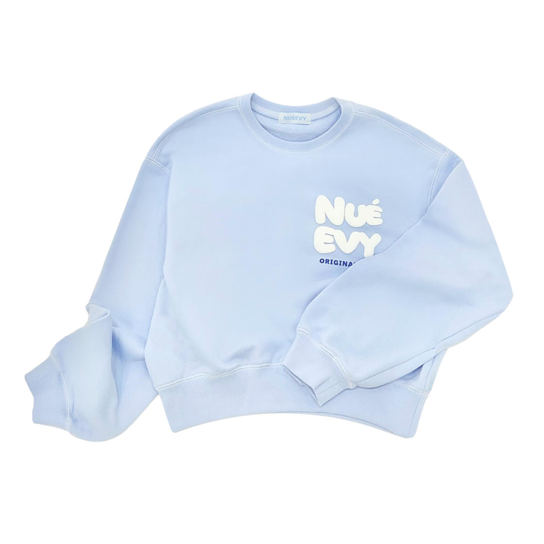 누이비 위트 로고 스웻셔츠 블루(Nueevy Wit logo Sweatshirt Blue)
