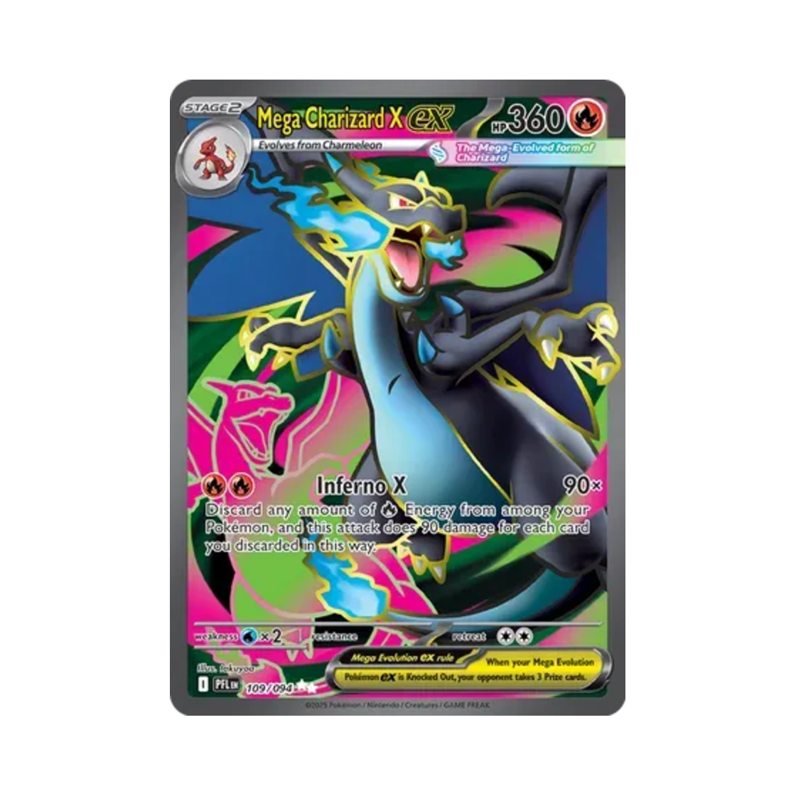 포켓몬 TCG 메가 리자몽 X ex UR 판타스말 플레임즈 (영문판)(Pokemon TCG Mega Charizard X ex UR Phantasmal Flames (English Ver.))