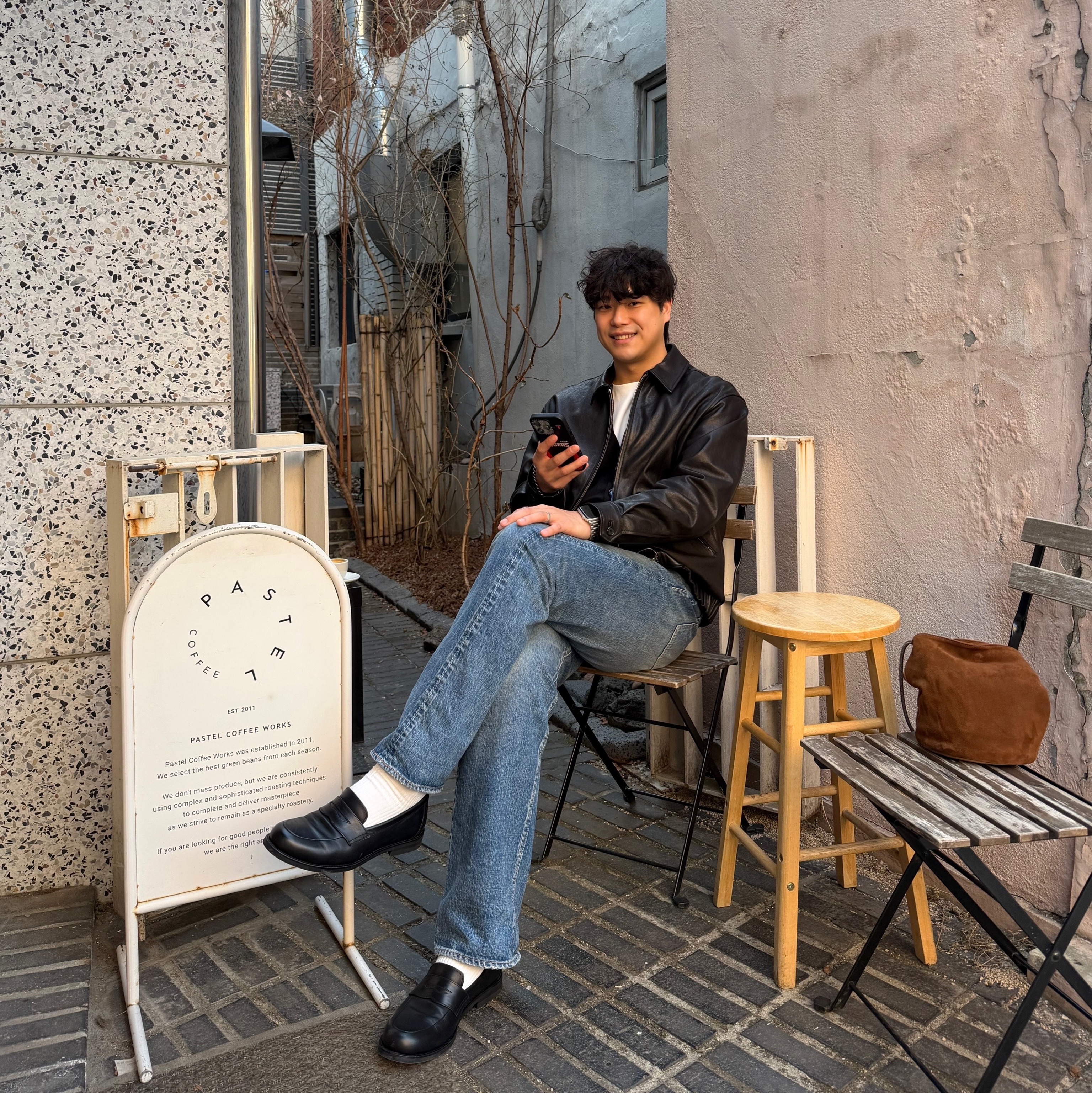 JOSEPHT Morgan Black, Fullcount 1341 1101 Dartford Straight Denim Indigo Blue 착용 스타일