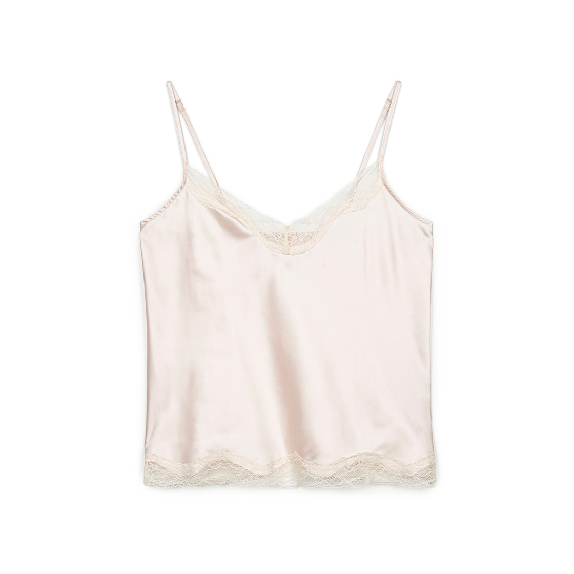 그린버터 실키 레이스 캐미솔 피치(Greenbutter Silky Lace Camisole Peach)