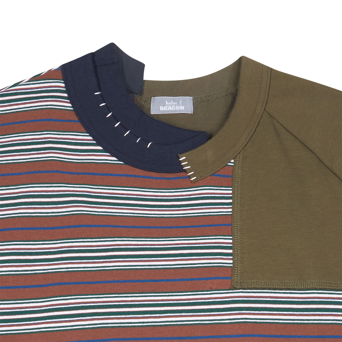 컬러비콘 26SBM-T03233 풀오버 그린 브라운 - 26SS(Kolor Beacon 26SBM-T03233 Pullover Green Brown - 26SS) - 3