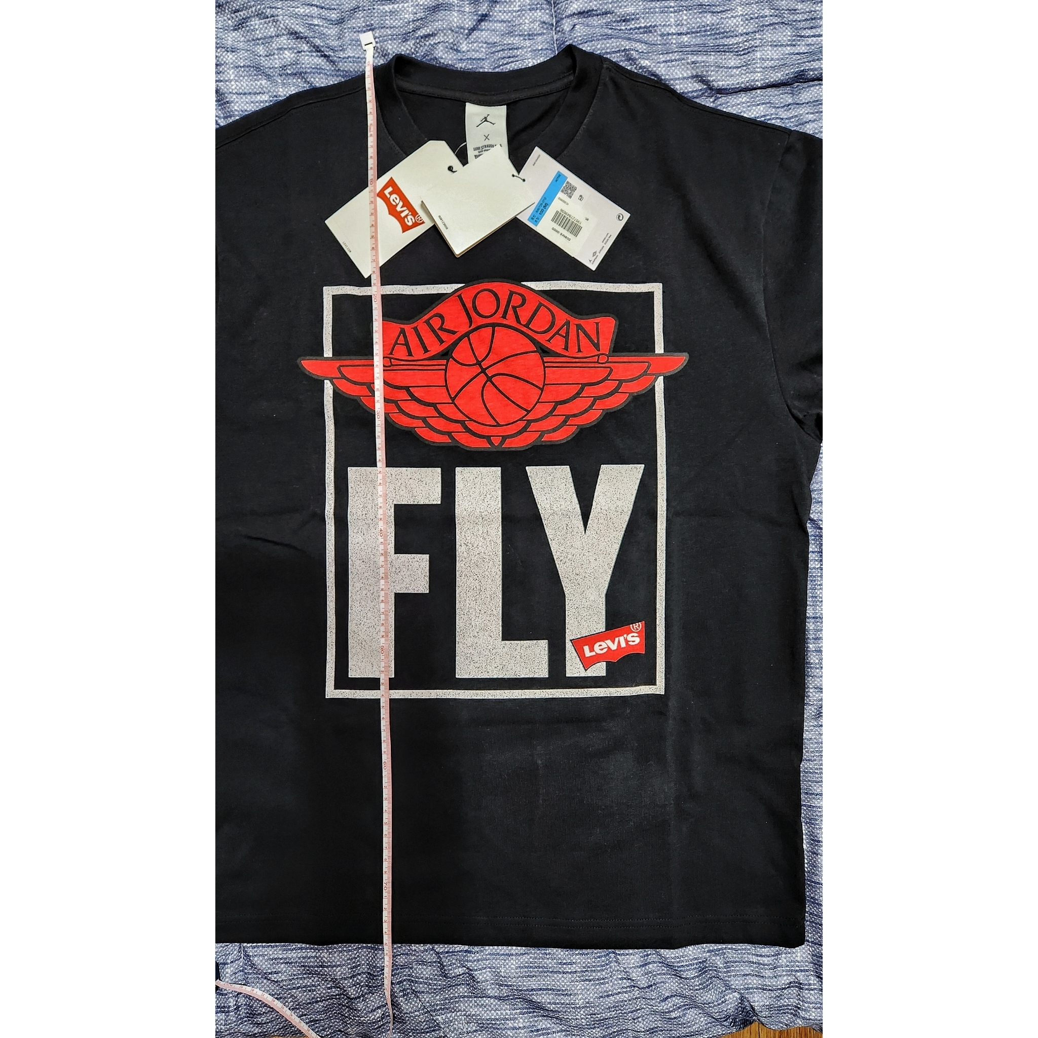 Levi's x Jordan Type III Trucker Black, Jordan x Levi's Full Zip Hoodie Black (IM6734-010) 착용 스타일 - 10