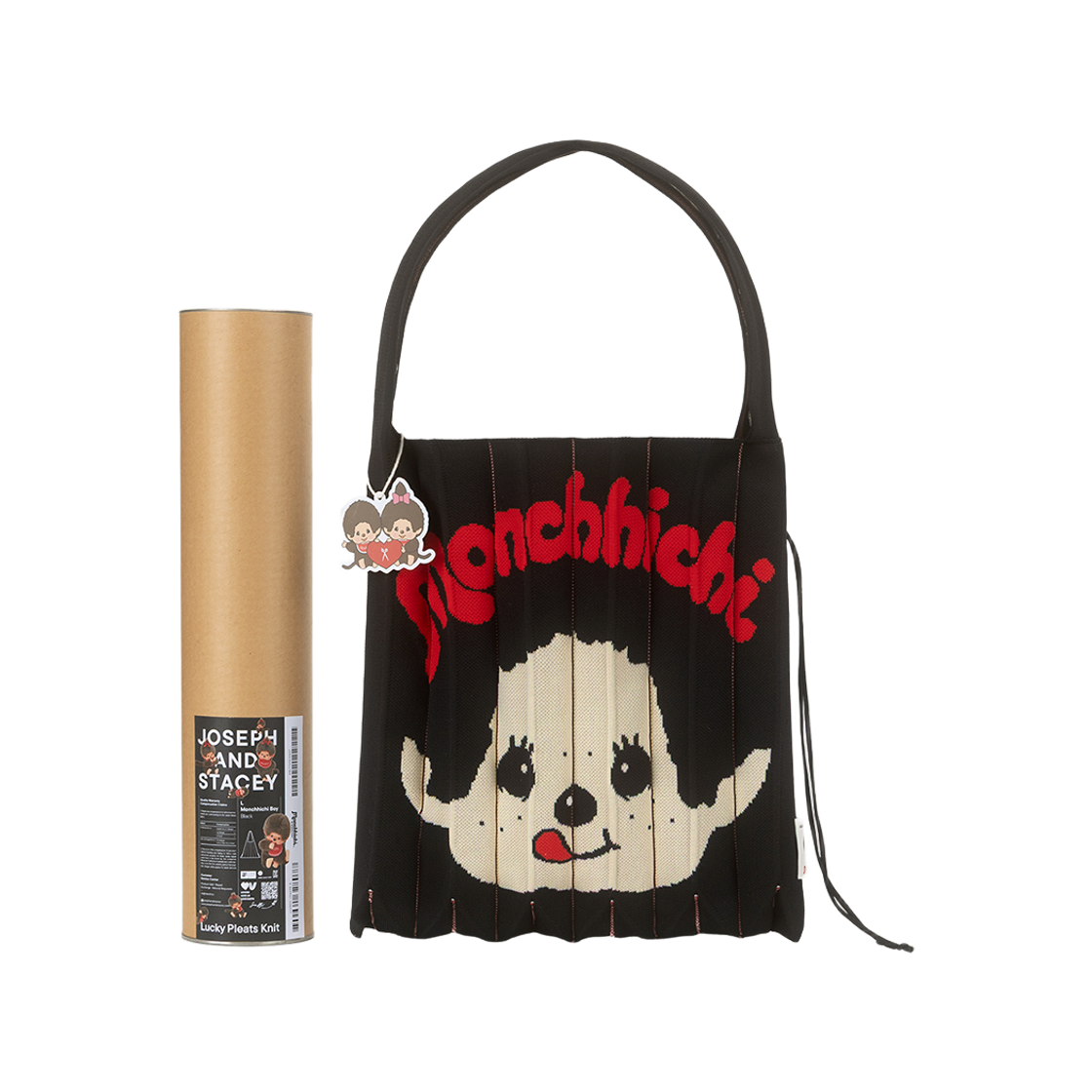 조셉앤스테이시 럭키 플리츠 니트 라지 몬치치 보이 블랙(JOSEPH&STACEY Lucky Pleats Knit L Monchhichi Boy Black)