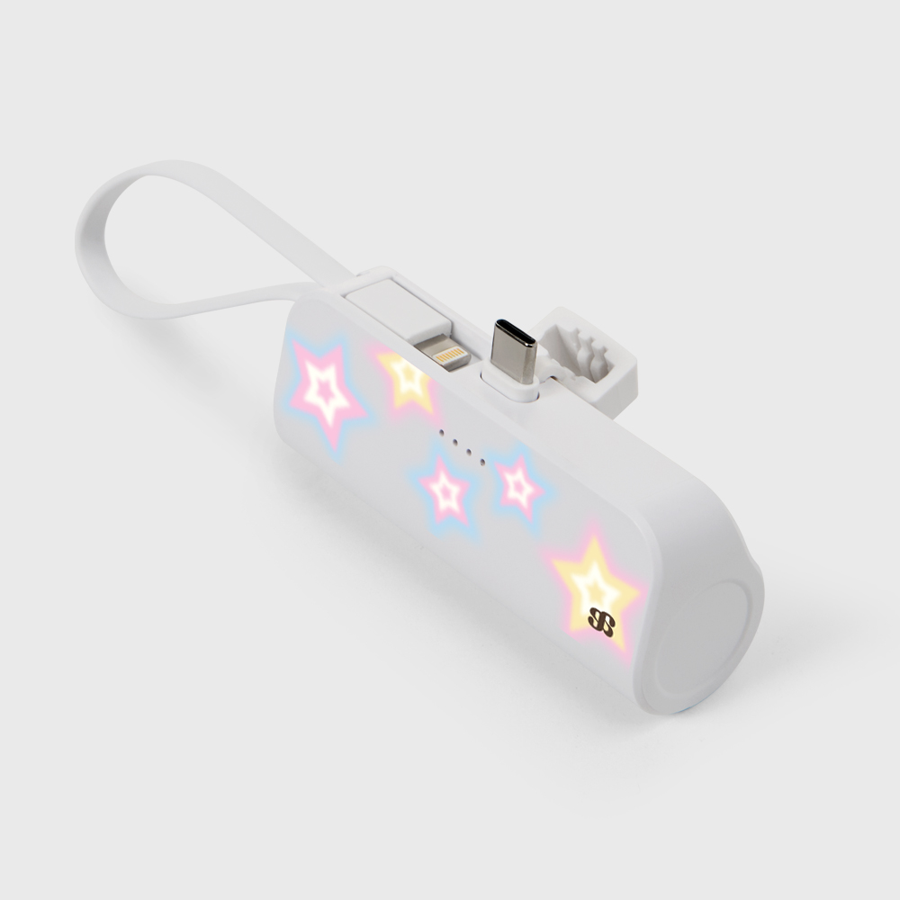 어프어프 블러리 스타 도킹형 보조배터리 5000mAh 화이트(earpearp Blurry Star Docking Power Bank 5000mAh - White) - 2