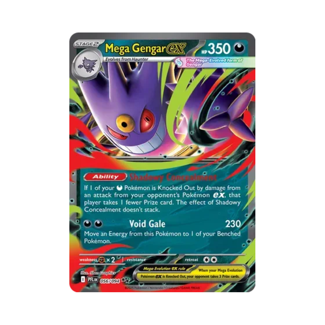 PFL056-094 Pokemon TCG Mega Gengar ex DR Phantasmal Flames (English Ver.)