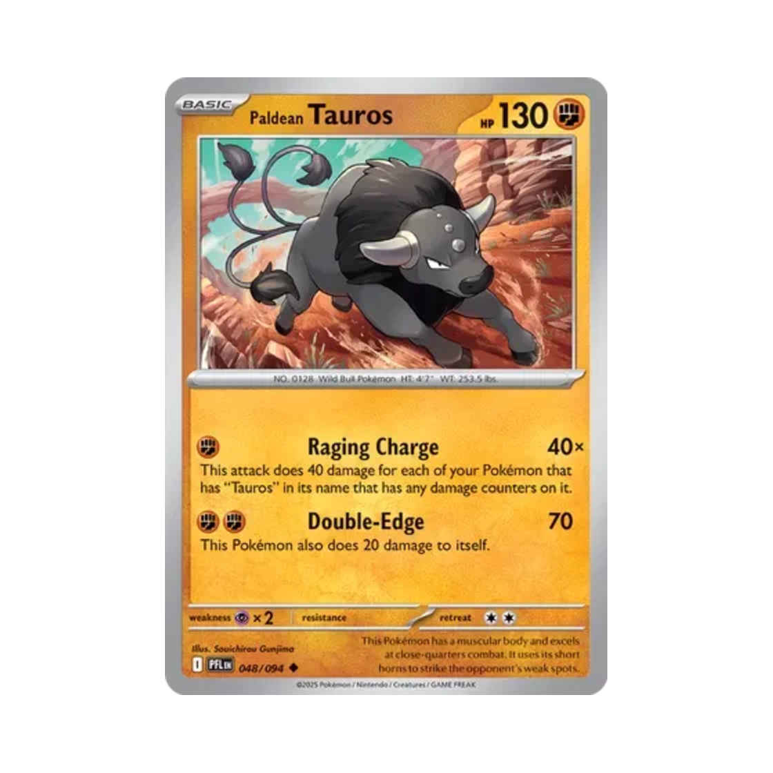 포켓몬 TCG 팔데아 켄타로스 U 판타스말 플레임즈 (영문판)(Pokemon TCG Paldean Tauros U Phantasmal Flames (English Ver.)) - 1