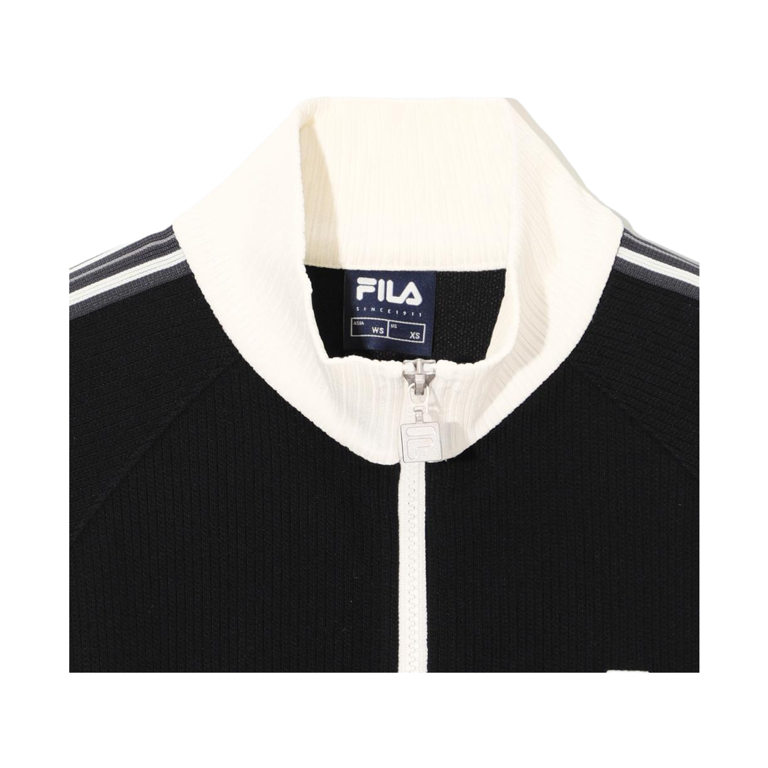[6% 적립] 휠라 1911 여성 니트 트랙 집업 블랙([6% 적립] FILA 1911 Women Knit Track Zip-up Black) - 3