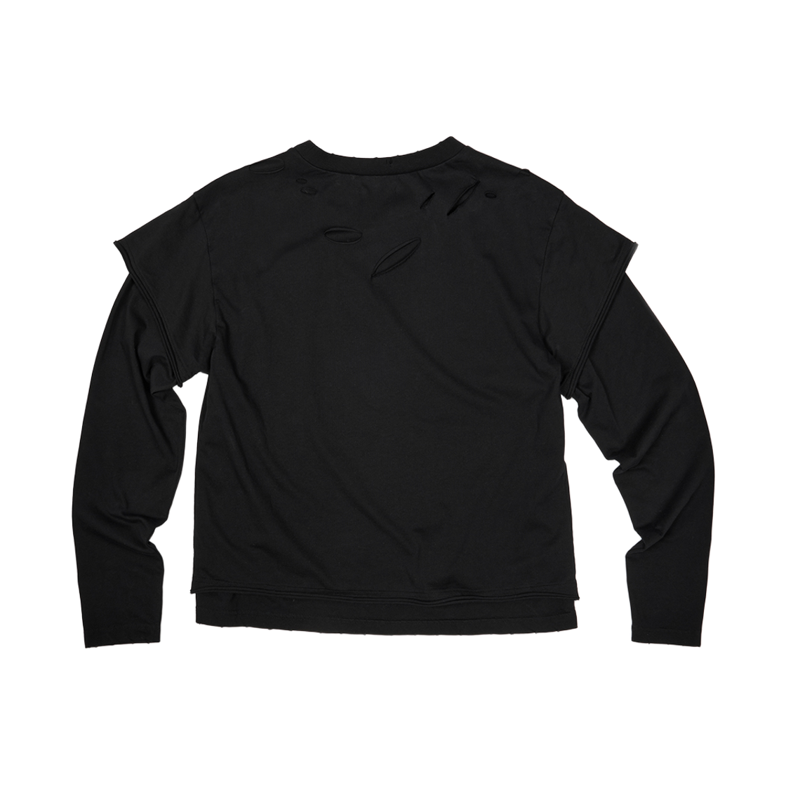 이티씨이 데미지 레이어드 롱슬리브 티 블랙(ETCE Damage Layered L/S Tee Black) - 2