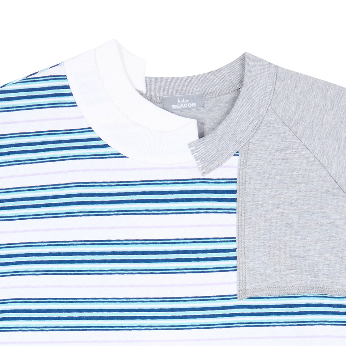 컬러비콘 26SBM-T03233 풀오버 블루 화이트 - 26SS(Kolor Beacon 26SBM-T03233 Pullover Blue white - 26SS) - 3