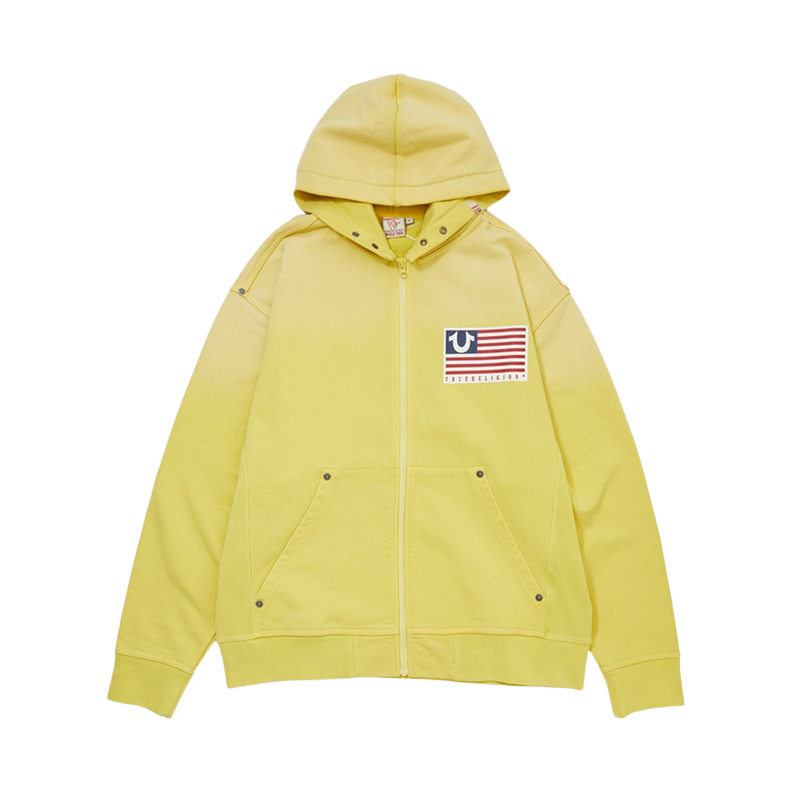 트루릴리젼 올드 글로리 집업 후디_워시드 옐로우(True Religion Old Glory Zipup Hoodie_Washed Yellow)