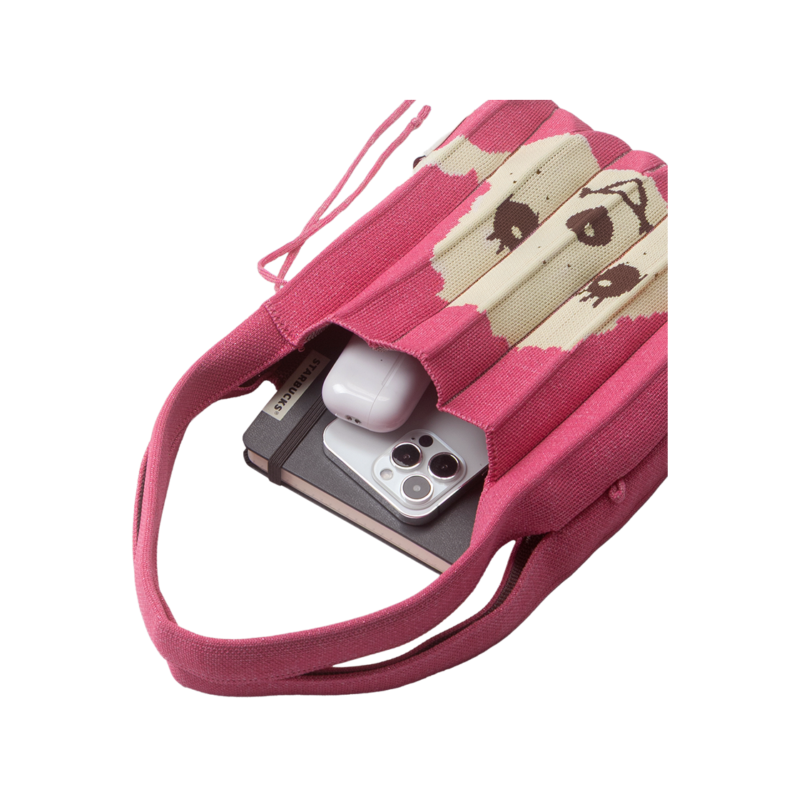 [KREAM 단독][사은품증정] 조셉앤스테이시 럭키 플리츠 니트 스몰 스태리 몬치치 걸 핑크 위드 리본 라펜 레드([KREAM 단독][사은품증정] JOSEPH&STACEY Lucky Pleats Knit S STARRY Monchhichi Girl Pink with Ribbon Wappen Red) - 4