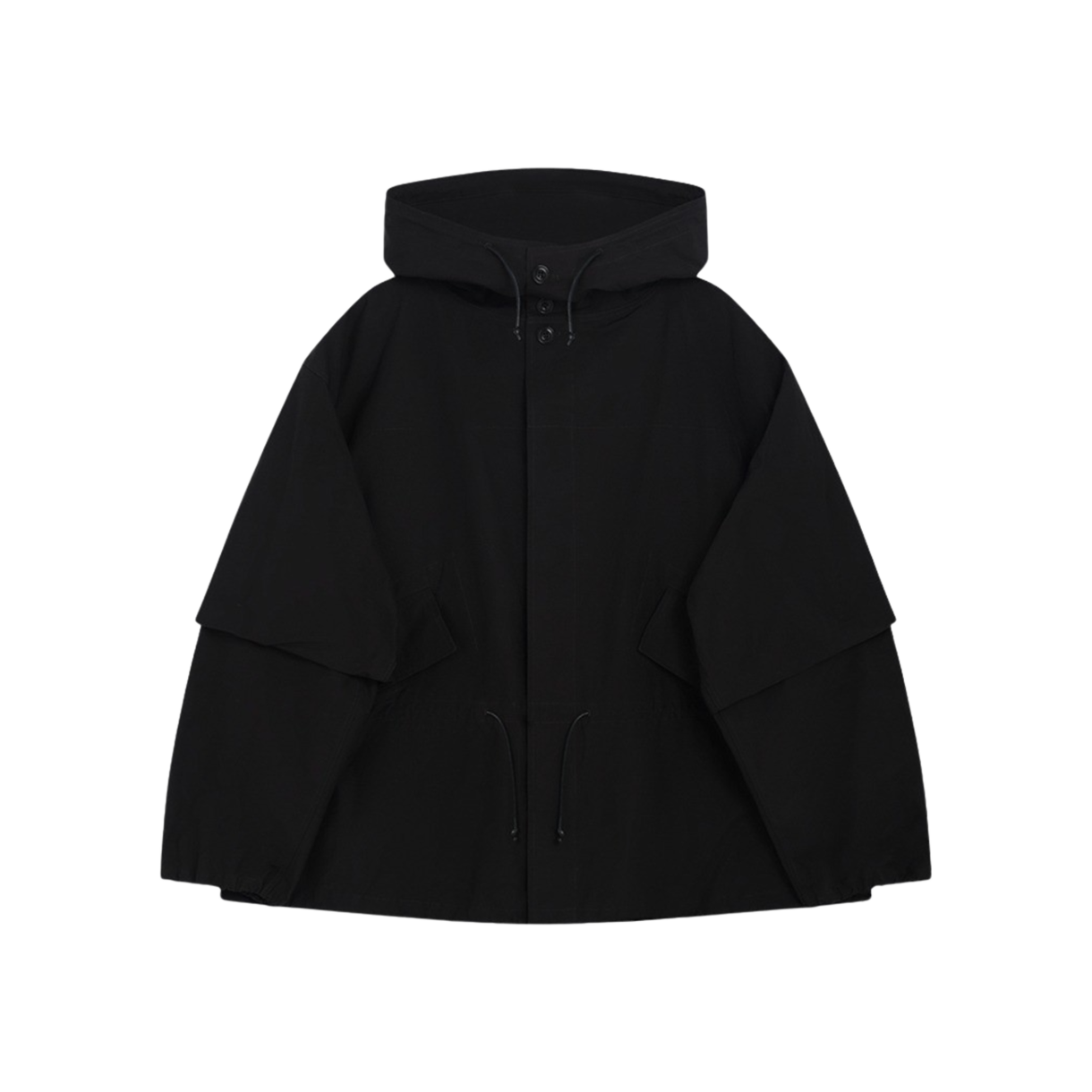 세이지 네이션 숏 파카 블랙