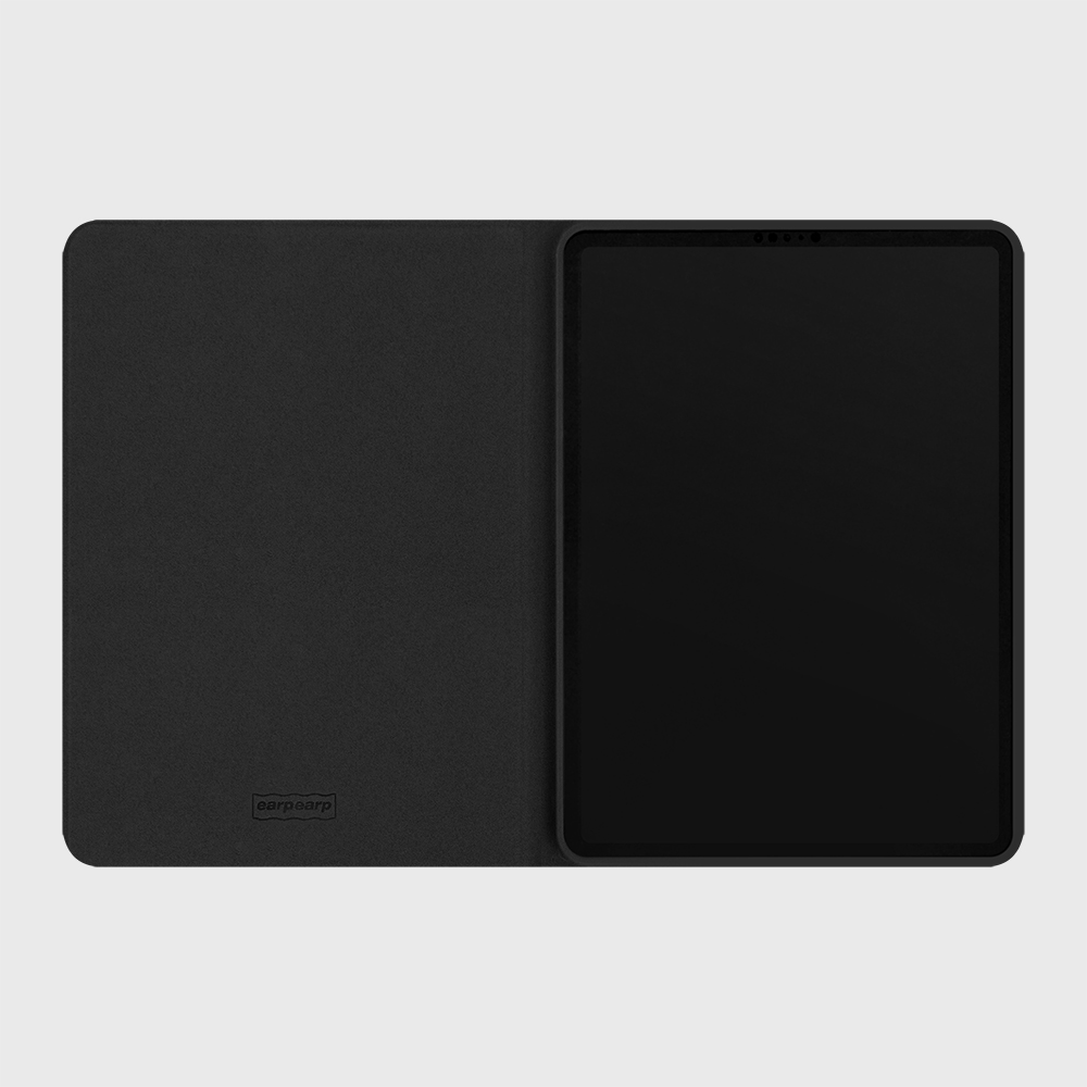 어프어프 플로라 퍼 그레이 아이패드 커버 폴리오 케이스(earpearp Flora Fur Gray iPad Cover) - 4