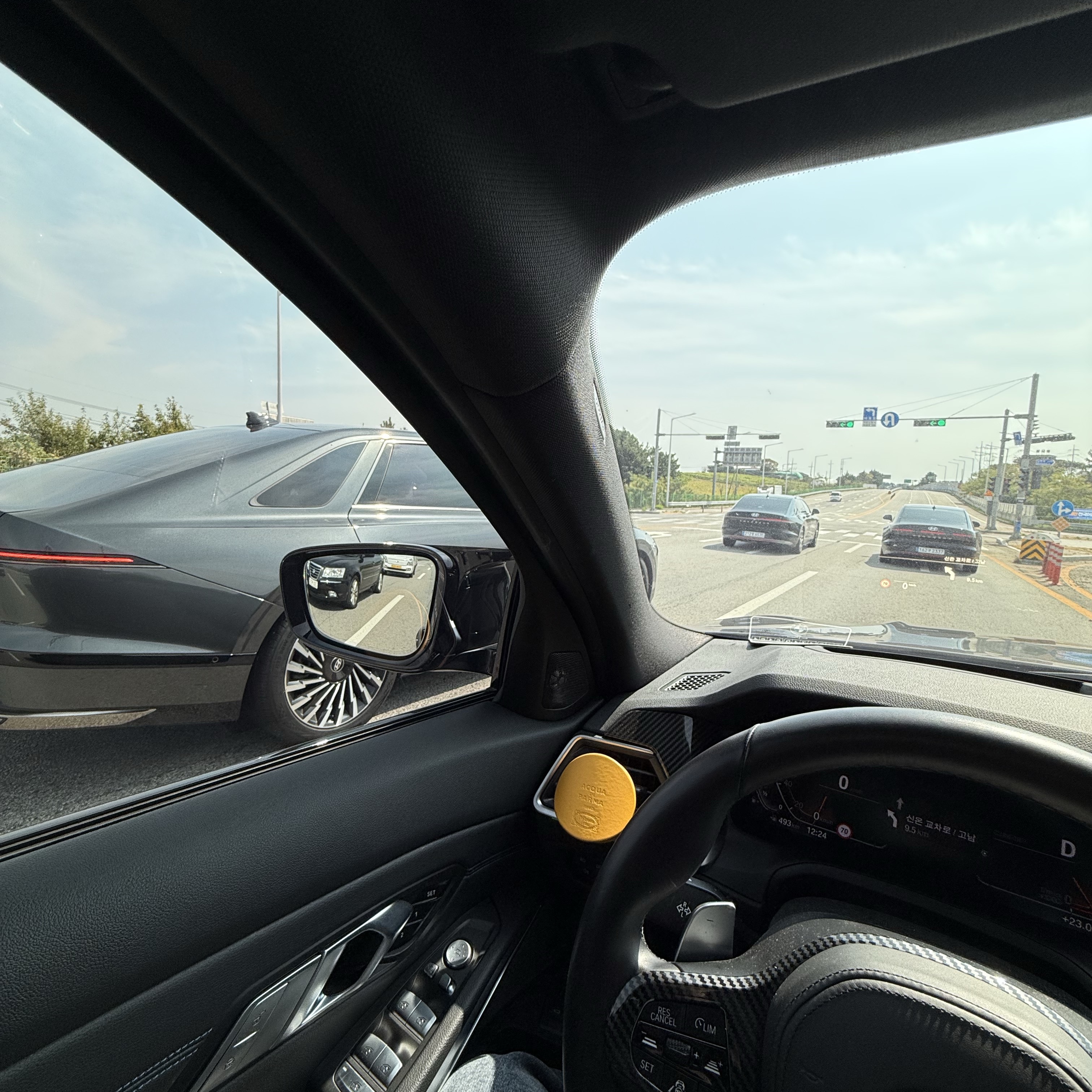 Acqua Di Parma Car Diffuser Leather Case Yellow 2023 착용 스타일