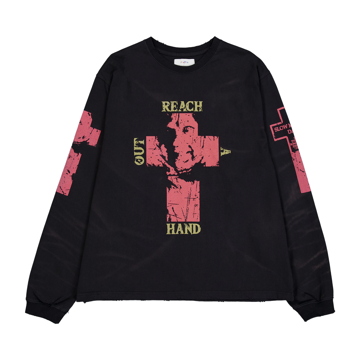 언더마이카 피오씨 리치 아웃 어 핸드 빈티지 워시드 롱 슬리브 블랙(Undermycar POC Reach Out A Hand Vintage Washed Long Sleeve Black)