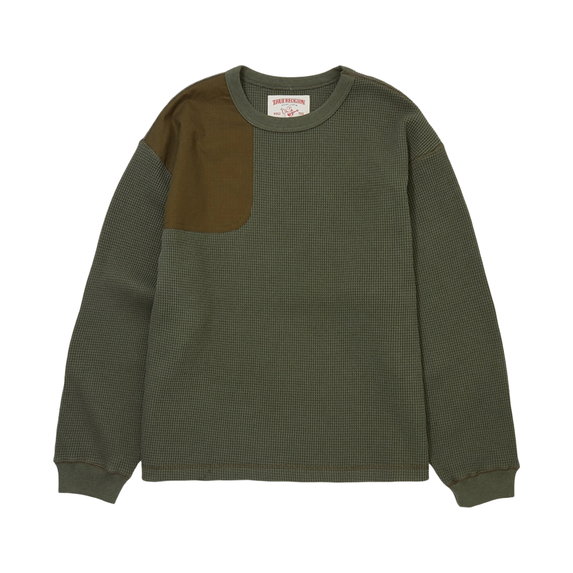 트루릴리젼 리코일 쉴드 와플 롱 슬리브_카키(True Religion Recoil Shield Waffle Long Sleeve_Khaki)
