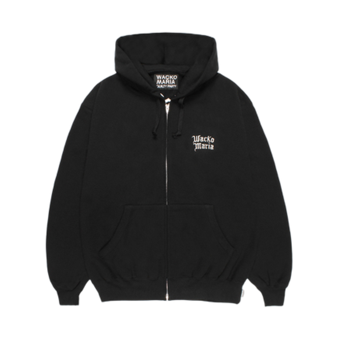 와코 마리아 헤비 웨이트 집 후드 스웨트셔츠 블랙(Wacko Maria Heavy Weight Zip Hooded Sweatshirt Black)
