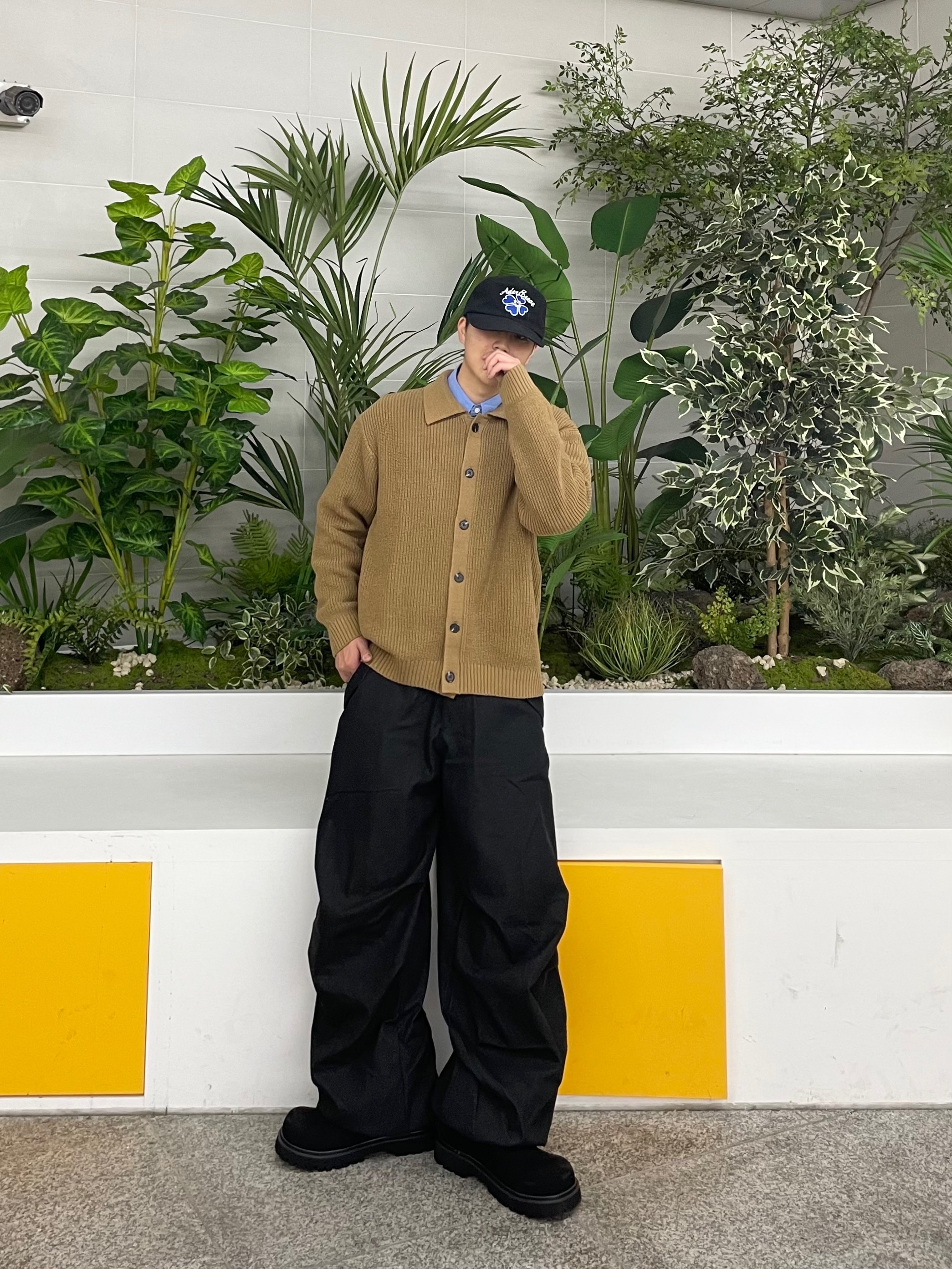 Ader Error M45 Cap Noir 착용 스타일 - 4