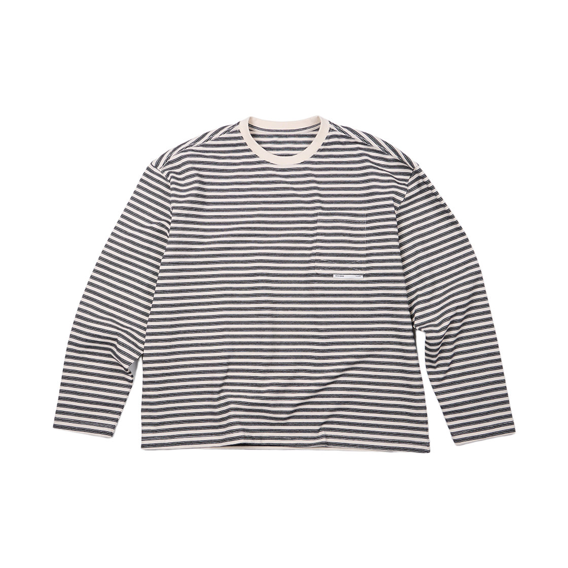 이티씨이 베이스 스트라이프 포켓 롱 슬리브 아이보리(ETCE Base Stripe Pocket Long Sleeve Ivory)