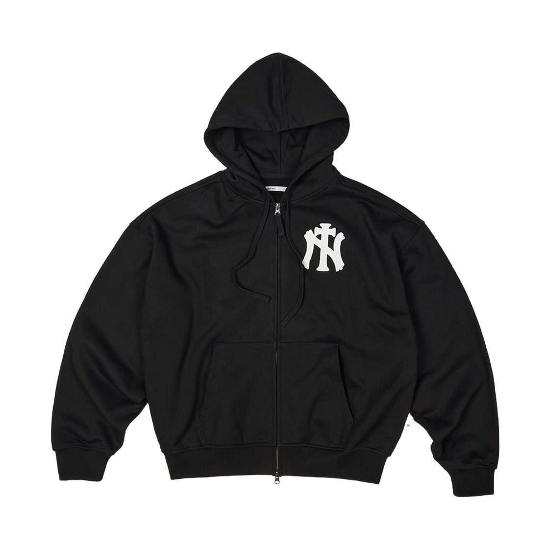 이티씨이 베이스 엔와이 크로스 후드 집업 블랙(ETCE Base Ny Cross Hood Zip Up Black)
