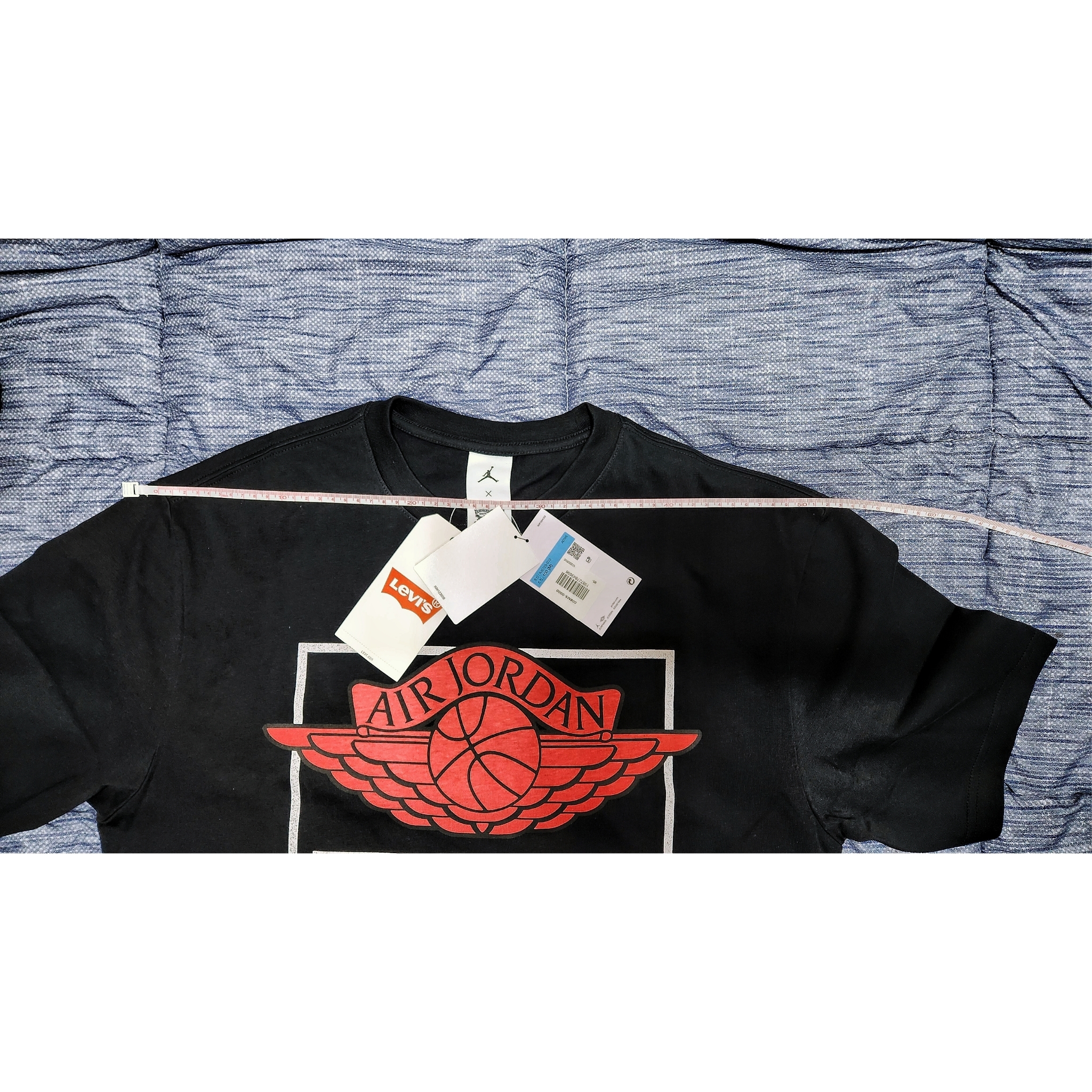 Levi's x Jordan Type III Trucker Black, Jordan x Levi's Full Zip Hoodie Black (IM6734-010) 착용 스타일 - 9
