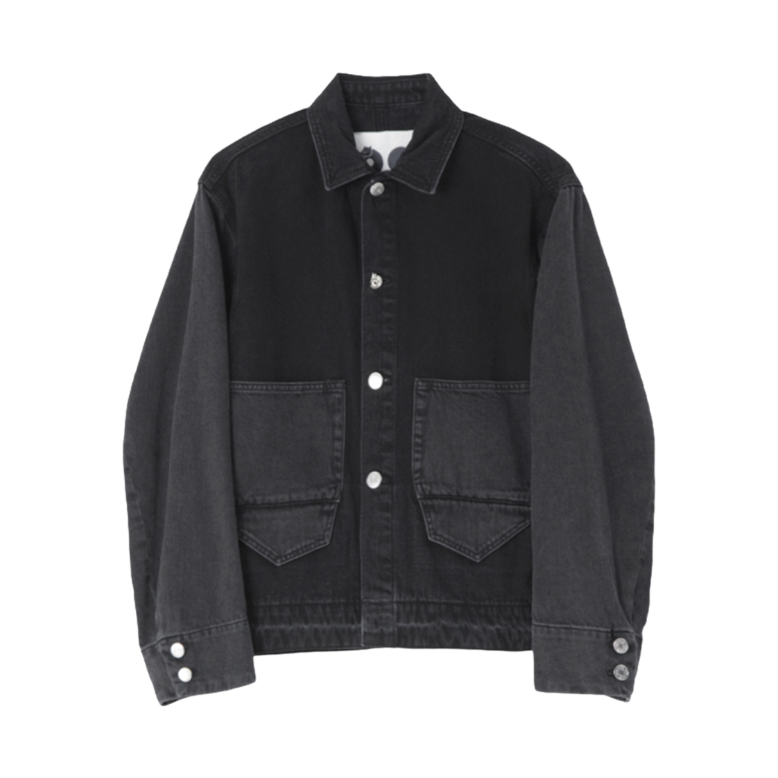 순진 컬러배색 초어 재킷 블랙(SOONJEANS Color Scheme Chore Jacket Black)
