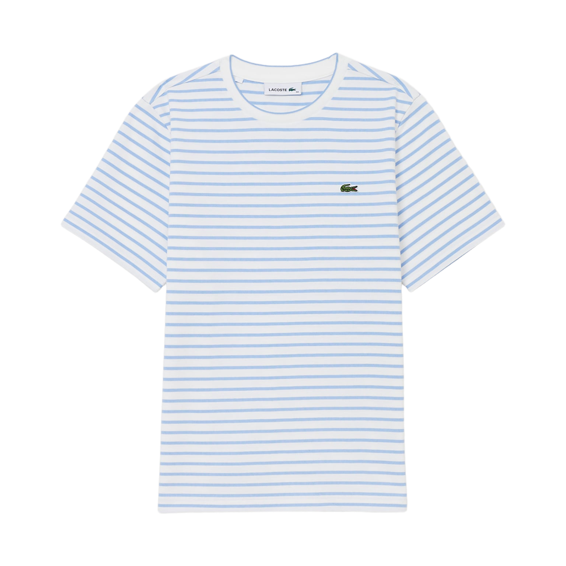 (W) 라코스테 스트라이프 숏슬리브 티셔츠 블루((W) Lacoste Stripe Short Sleeve T-Shirt Blue)
