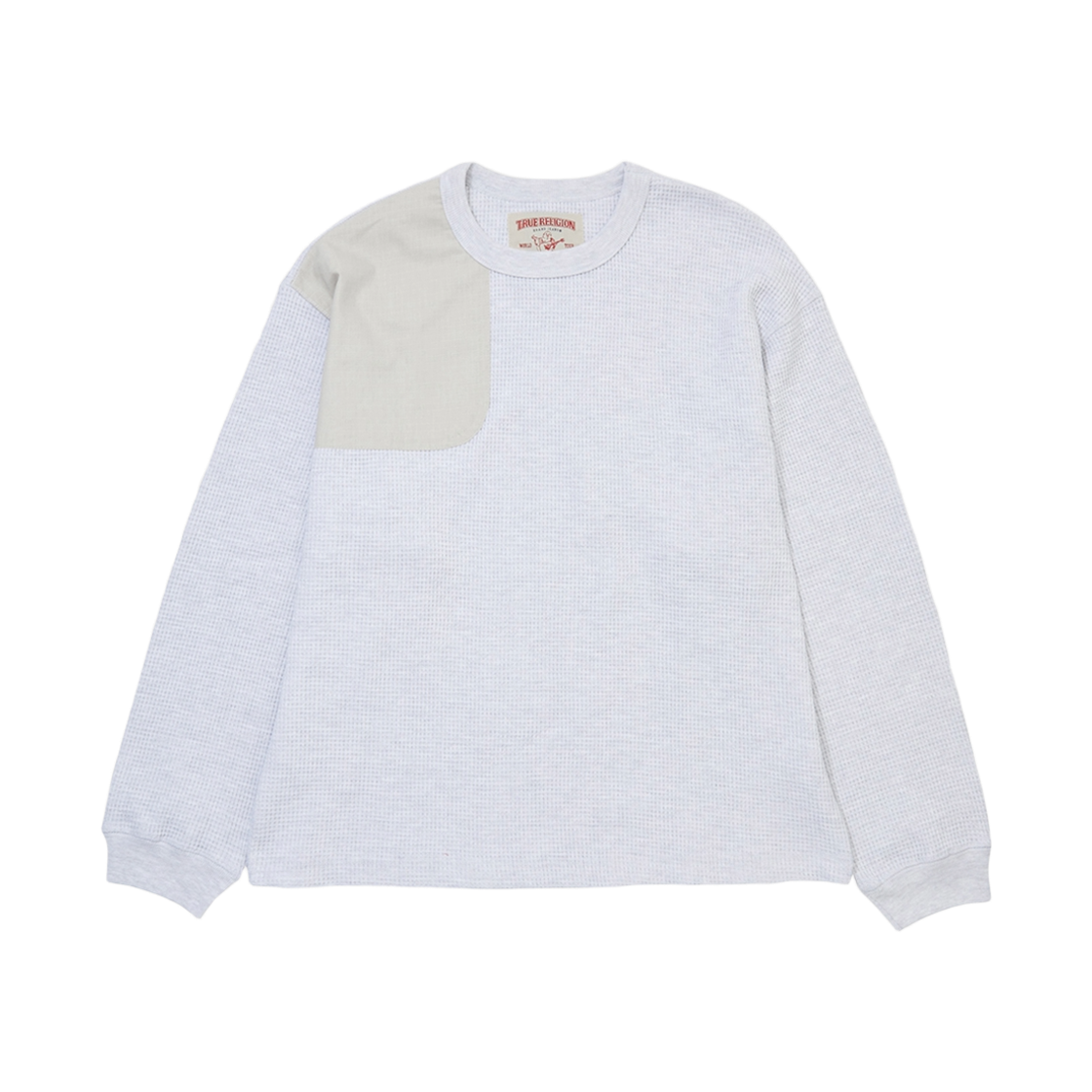 트루릴리젼 리코일 쉴드 와플 롱 슬리브_라이트 멜란지 그레이(True Religion Recoil Shield Waffle Long Sleeve_Light Melange Grey)