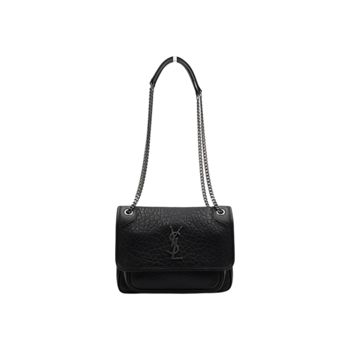 ITBDJJ8286FQ Saint Laurent Baby Niki Grain Lambskin Shoulder Bag with Silver Chain