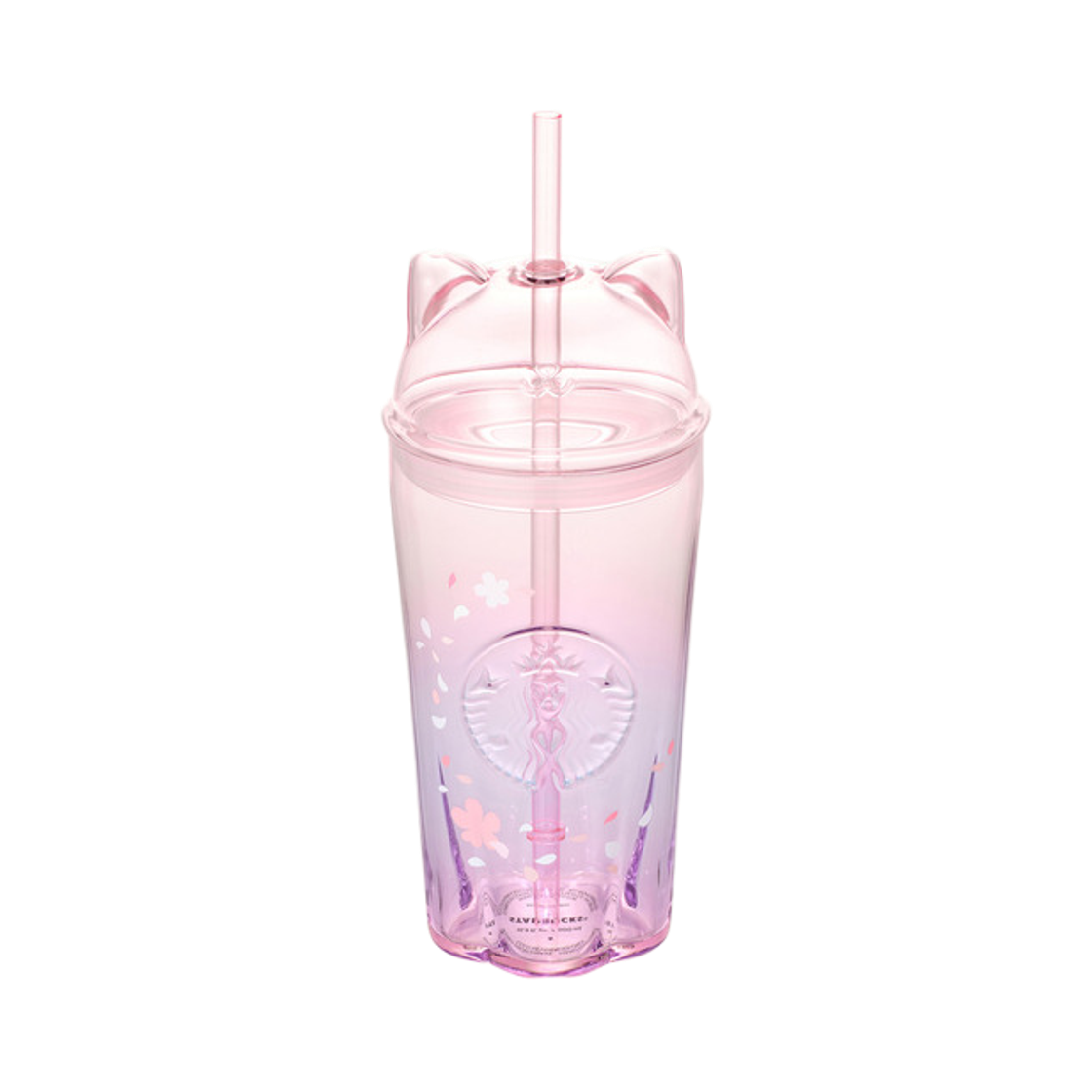 스타벅스 블루밍 캣 글라스 콜드컵 500ml(Starbucks Blossom Cat Glass Cold Cup 500ml)