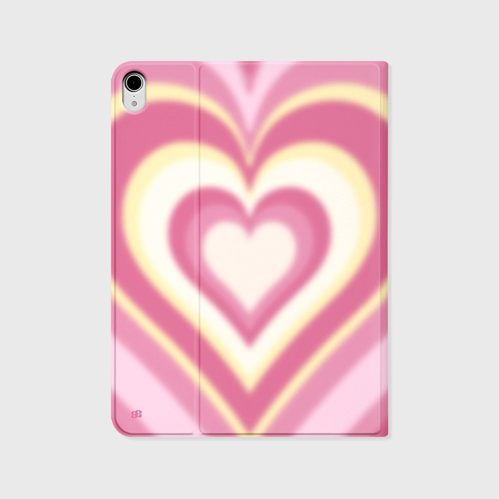 어프어프 선셋 하트 핑크 아이패드 커버 폴리오 케이스(earpearp Sunset Heart Pink iPad Cover) - 2