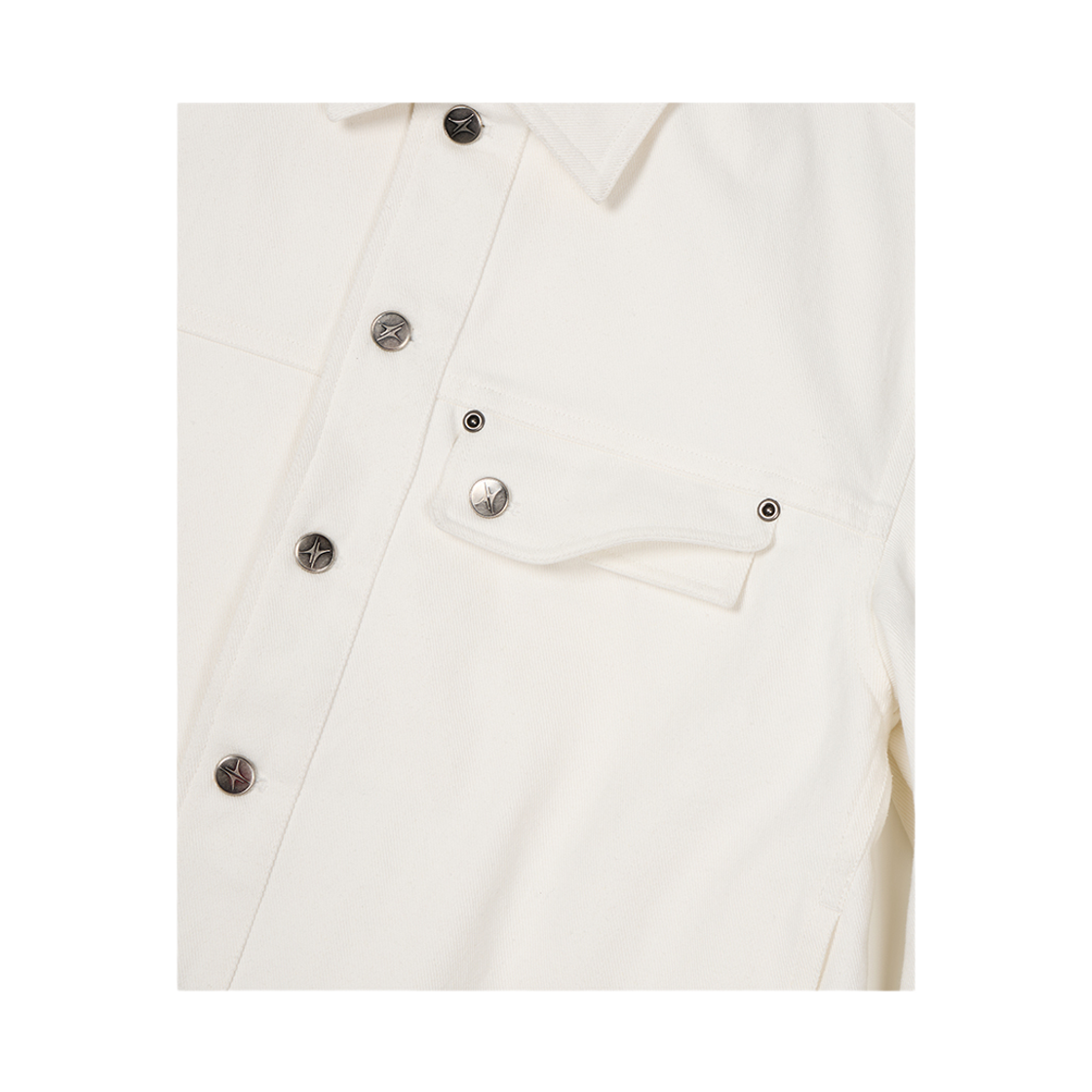 이티씨이 베이스 크롭 더블 플랩 트러커 화이트(ETCE Base Crop Double Flap Trucker White) - 4